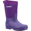 Children's Cotswold Hilly Neoprene Wellington Boot Purple additional 1