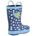 Children's Cotswold Sprinkle Junior Wellington Boot Dark Blue &amp; White additional 2