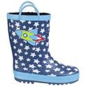 Children's Cotswold Sprinkle Junior Wellington Boot Dark Blue &amp; White additional 4