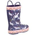 Children's Cotswold Sprinkle Junior Wellington Boot Purple/Pink &amp; White additional 2
