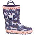Children's Cotswold Sprinkle Junior Wellington Boot Purple/Pink &amp; White additional 4
