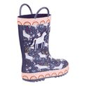 Children's Cotswold Sprinkle Junior Wellington Boot Purple/Pink &amp; White additional 6