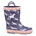 Children's Cotswold Sprinkle Junior Wellington Boot Purple/Pink &amp; White additional 8