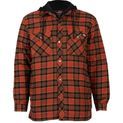 Dickies Fleece Hooded Flannel Shirt Red Ochre additional 4