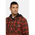 Dickies Fleece Hooded Flannel Shirt Red Ochre additional 8