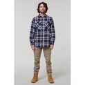 Hard Yakka Core Flannel Shirt Navy additional 5