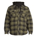 Hard Yakka Quilted Flannel Shacket Fern additional 4