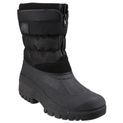 Ladies Cotswold Chase Touch Fastening and Zip up Winter Boot Black additional 1