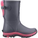 Ladies Cotswold Realm Adjustable Short Wellington Boot Navy/Pink additional 5