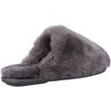 Ladies Cotswold Salperton Sheepskin Mule Slipper Grey additional 2
