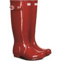 Ladies Hunter Original Tall Gloss Wellington Boots Military Red additional 1
