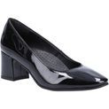 Ladies Hush Puppies Anna Patent Court Shoes Black additional 1