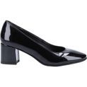 Ladies Hush Puppies Anna Patent Court Shoes Black additional 4