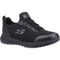 Ladies Skechers Workwear Squad Sr Wide Slip Resistant Occupational Shoe Black additional 1