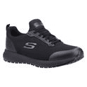 Ladies Skechers Workwear Squad Sr Wide Slip Resistant Occupational Shoe Black additional 5