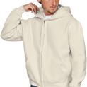 Casual Classics Combed 280 Boxy Oversize Zip Hood - Ecru additional 4