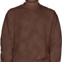 Casual Classics Premium Combed 330 Acid Wash Boxy Oversized Extended Neck Sweatshirt - Acid Chocolate additional 1
