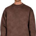 Casual Classics Premium Combed 330 Acid Wash Oversized Extended Neck Sweatshirt - Acid Chocolate additional 1
