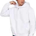Casual Classics Premium Combed 330 Boxy Oversize Tall Zip Hood - White additional 3