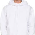 Casual Classics Premium Combed 330 Boxy Oversize Tall Zip Hood - White additional 1