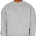 Casual Classics Premium Combed 330 Boxy Oversized Extended Neck Tall Sweatshirt - Ash Grey additional 1