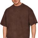 Casual Classics Ringspun Combed 220 Acid Wash Oversize Extended Neck T-Shirt - Acid Chocolate additional 1