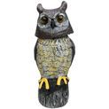 Portek Solar Powered Realistic Owl Visual Bird Scarer additional 2