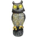 Portek Solar Powered Realistic Owl Visual Bird Scarer additional 1