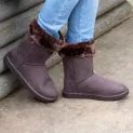 Hy Equestrian Children's Chisworth Waterproof Fleece Boot with Faux Fur - Chocolate additional 3