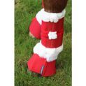 Hy Equestrian Christmas Santa Horse Leg Wraps (Set of 4) - Red/White additional 1