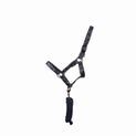 Hy Equestrian Elevate Allure Head Collar &amp; Lead Rope - Navy/Gun Metal Grey additional 1