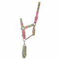 Hy Equestrian Multicolour Adjustable Head Collar with Rope - Grey/Pink/Mint additional 1