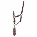 Hy Equestrian Multicolour Adjustable Head Collar with Rope - Grey/Pink/Mint additional 3
