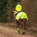Reflector Fleece Exercise Sheet by Hy Equestrian - Yellow additional 3