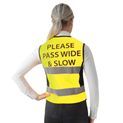 Reflector Waistcoat - Please Pass Wide &amp; Slow by Hy Equestrian - Yellow/Black additional 2