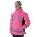 Reflector Waterproof Riding Jacket by Hy Equestrian - Pink/Black additional 1