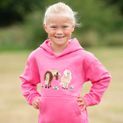 British Country Collection Bracken Pony Childrens Hoodie - Candy Floss Pink additional 1