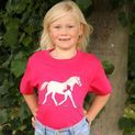 British Country Collection Champion Pony Childrens T-Shirt - Fuchsia additional 1