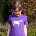 British Country Collection Dancing Unicorn Childs Tee - Purple additional 1