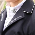 Hy Equestrian Cadiz Mizs Show Shirt - White/Silver additional 3