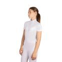 Hy Equestrian Cadiz Mizs Show Shirt - White/Silver additional 2