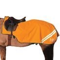 Reflector Fleece Exercise Sheet by Hy Equestrian - Orange additional 1