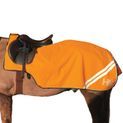 Reflector Fleece Exercise Sheet by Hy Equestrian - Orange additional 2