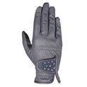 Hy Equestrian Children'S Shimmer Riding Gloves Navy With Navy/Rose Gold Diamantes additional 1