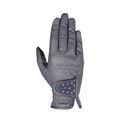 Hy Equestrian Shimmer Riding Gloves Navy With Navy/Rose Gold Diamantes additional 2