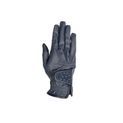 Hy Equestrian Shimmer Riding Gloves Navy With Navy/Silver Diamantes additional 3