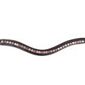 Propresicce Signature Curved Diamante Browband By Hy Equestrian With Pink/Silver/Taupe Diamantes Black additional 1
