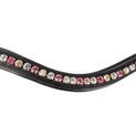 Propresicce Signature Curved Diamante Browband By Hy Equestrian With Pink/Silver/Taupe Diamantes Black additional 2