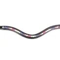 Propresicce Signature Curved Diamante Browband By Hy Equestrian With Rainbow Diamantes Black additional 4