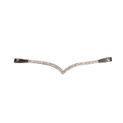 Propresicce Signature V Diamante Browband By Hy Equestrian With Silver Diamantes Brown additional 1
